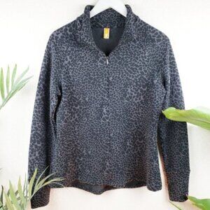 Lucy Black Leopard Sweatshirt